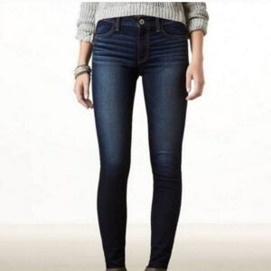 AMERICAN EAGLE OUTFITTERS Blue Skinny Stretch Jeans Size 2